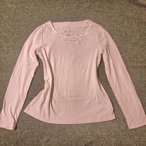 Elegant Pink Sequin-Embellished Top